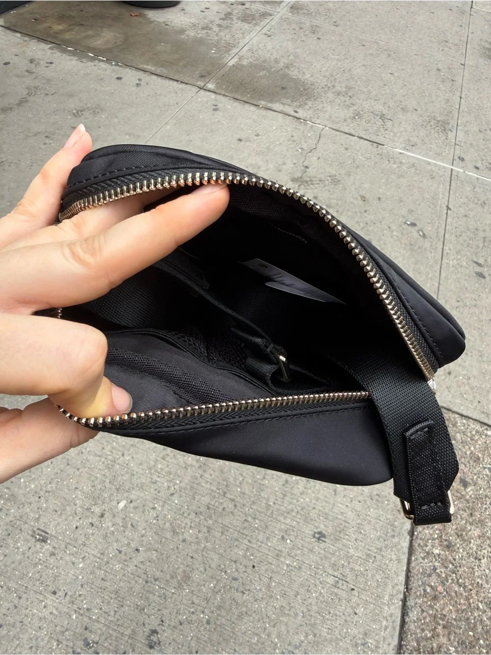 lululemon athletica Black Crossbody Bag with Gold Hardware - brand new not used!